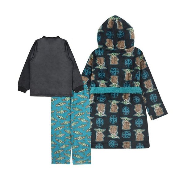 New! Star Wars Kids' 3-piece Pajamas Robe Boys Sleepwear tee Toddler size 3T NWT - Picture 3 of 7